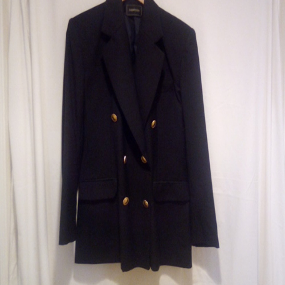 Capriccio Navy Blue Fine Wool Gabardine Blazer